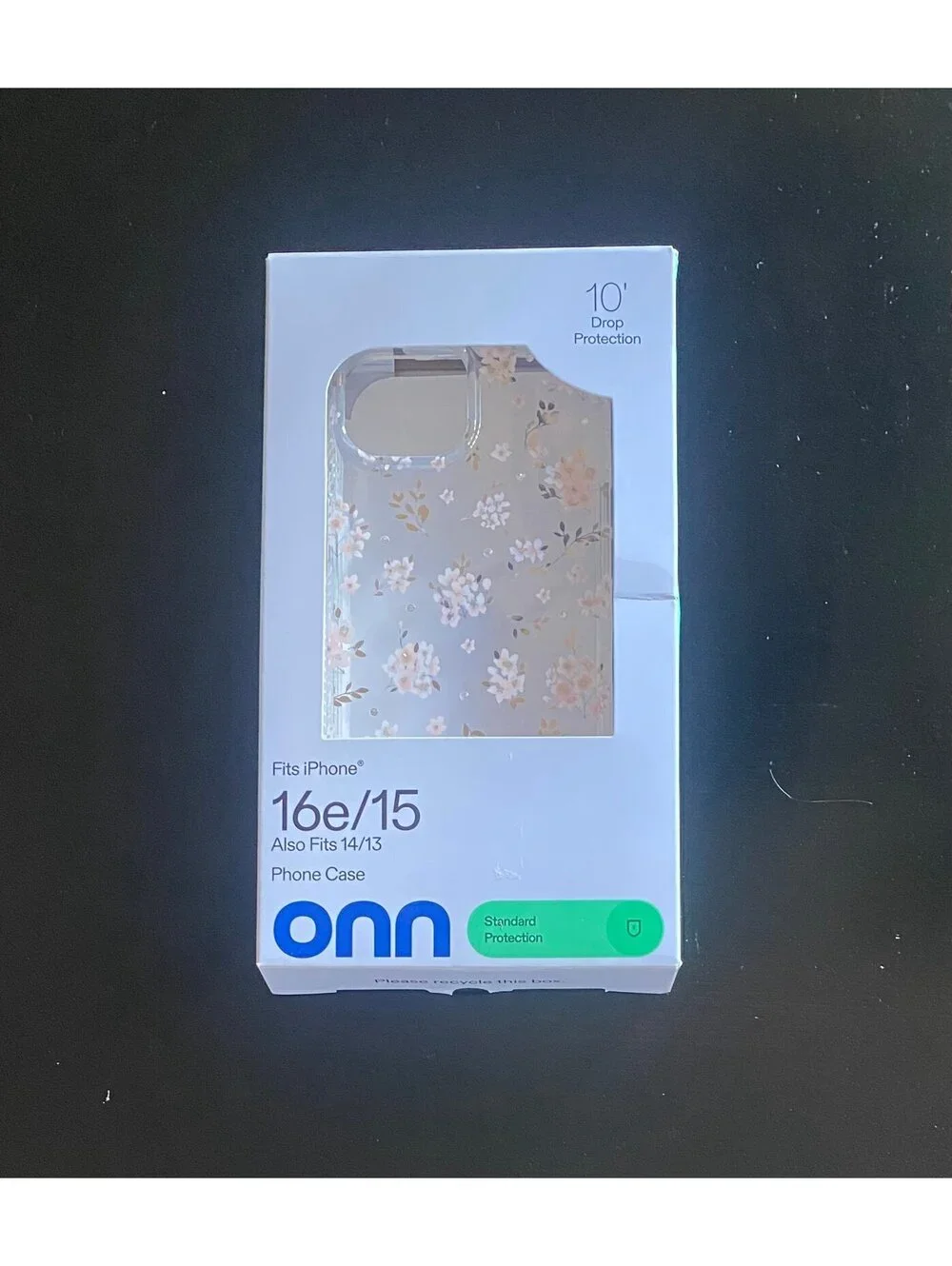Onn Case for iPhone 16e/15/14/13 Pink Floral with Gems